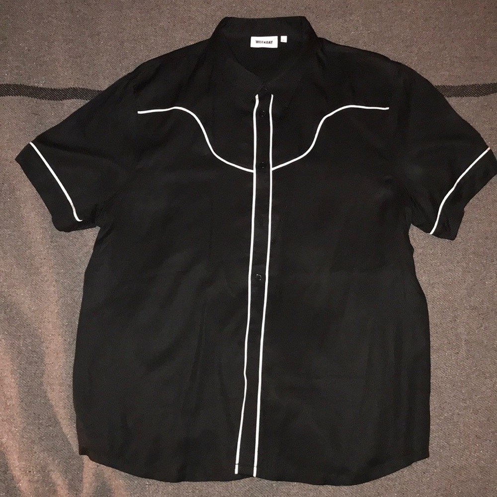 WEEKDAY men’s black western inspired shirt size XL